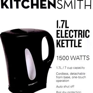 Kitchen Smith by Bella 1.7L Electric Water Tea Kettle Auto Shut Off 1500 Watts